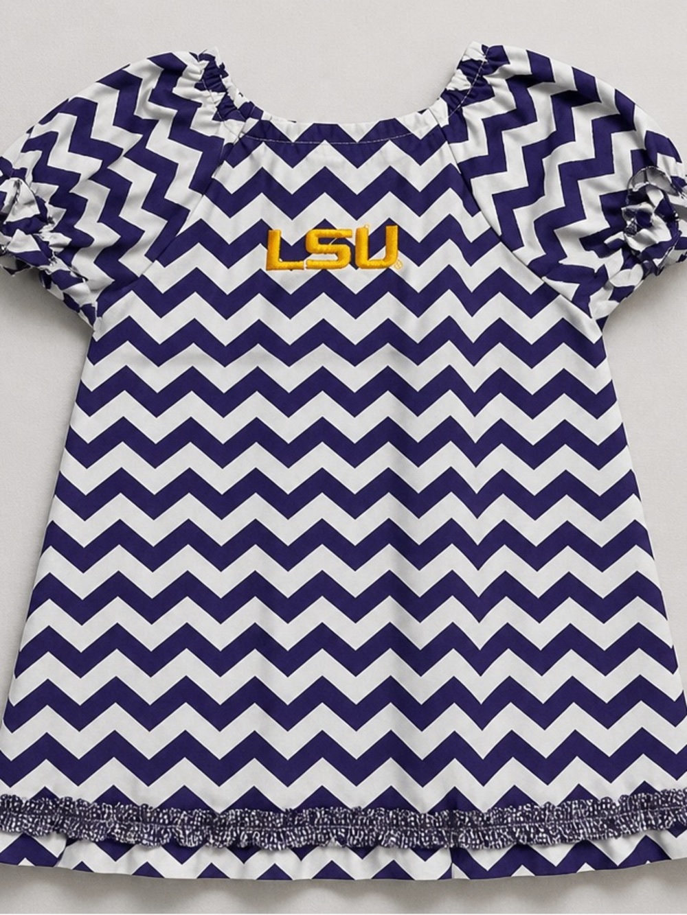 Nice La Fete Girls' Purple Chevron Dress LSU Luisiana State size 2